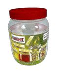 Sunpet Large Red Top Plastic Food Storage Canister Size 1000 ml, Pack of 6