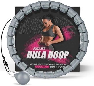 Hula Hoop Reifen Erwachsene Abnehmen und Massage, hulahuppreif zum abnehmen trainiert Hüfte, Beine, Po, hoopie der nie Herunterfällt, Hula Hoop mit Gewicht Kugel inkl