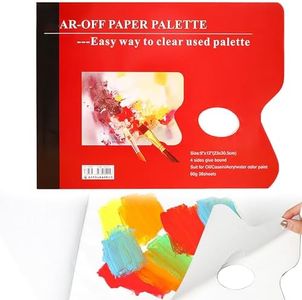 36 Feuilles de Papier Palette, Anti-Fuite avec Trou pour Le Pouce, 23 x 30.5cm Jetable Palette Artiste Acrylique Peinture Fournitures Mélange Papier, pour La Peinture à La Gouache à l'huile Aqu