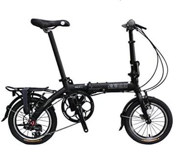 Pace 3.0 Model - SOLOROCK 14" 3 Speed Aluminum Folding Bike - Super Light (Matt BK)