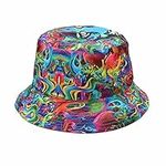 YAMEIZE Fashion Bucket Hat for Women Men Fishing Shopping Outdoor (Flame)