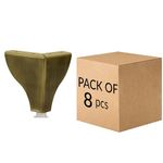 Plantex 4 Inch Sofa Legs for Bed Furniture/Sofa Legs for Table/Sofa Support Legs with Rubber Grip (Brass Antique, 8 Pcs)