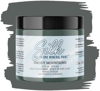 Dixie Belle Silk All-in-One Mineral Paint - Smoky Mountains (16oz) - All-in-One Water Based Primer + Topcoat - Durable Furniture Paint - Low Reflective Finish - Made in the USA