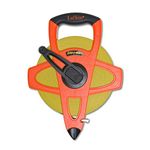 Crescent Lufkin 1/2" x 100m/328' Hi-Viz® Orange Fiberglass SAE/Metric Dual Sided Tape Measure - FM100CME, Orange/Black