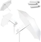 LimoStudio [3 Pack] 33" 3-Fold Ultra Compact Professional Photography Photo Video Studio Lighting Flash Translucent White Soft Umbrella for Photo Portrait Studio Shooting, AGG3260