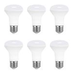 Akynite Reflector Screw Bulbs E27 R63 7W LED Cool White 6000K, 665LM, AC 220V, Equivalent E27 Halogen 60W, 120° Spotlight Bulbs R63 Daylight Bulbs Edison Screw, not dimmable, pack of 6