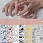 6 Sheets Nail Art Sticker Decals fo