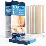 Silicone Scar Sheets 8 Pack,Scar Away Strips for Scars-Keloid,C-Section,Surgical-Reusable Scar Removal Gel Tape,Tummy Tuck Post Surgery Supplies-16 Week Supply(5.9” x 1.57”)