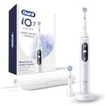 Oral-B Io Deep Clean + Protect Rechargeable Electric Adult Toothbrush, White With A Io Series 7 Toothbrush, 2 Replacement Brush Heads, And A Charging Travel Case, 1 Count