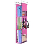 coastal rose Locker Organizer Shelf for School Locker, Hanging Locker Accessories Shelves for Girls Boys, Locker Stuff Kit for Work,Gym,Closet(Pink-Purple)