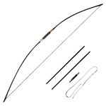 SHARROW Splittable Recurve Bow Takedown Traditional Hunting Longbow Right/Left Handed Archery Targeting Laminated Practice 64" 25-70lbs for Adult & Youth Beginner Outdoor Training (40lbs)