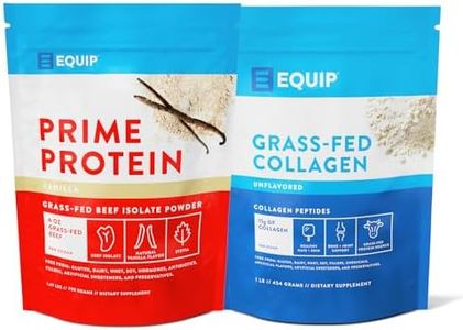Equip Foods Prime Protein Powder Vanilla & Grass Fed Collagen Powder Unflavored