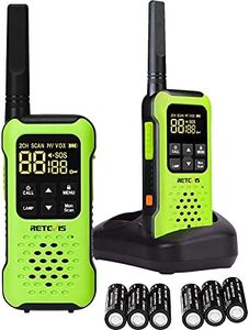 Retevis RT649P Walkie Talkie, Ricetrasmittente Galleggiante Impermeabile IP67, PMR446 16 Canali, SOS,Torcia LED, CTCSS/DCS VOX, Walkie-Talkie per Esterno(1 Paio,Verde)