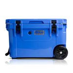 Blue Coolers Ice Vault – 60 Quart Roto-Molded Ice Cooler with Wheels | Large Ice Chest Holds Ice up to 10 Days |