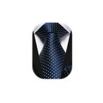 HISDERN Mens Navy Blue Tie Polka Dot Ties and Pocket Square Set Formal Classic Elegant Necktie & Handkerchief for Business Wedding Party