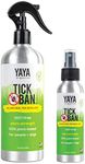 YAYA ORGANICS Tick Ban | Extra Strength Tick Repellent Made with Essential Oils and All Natural, DEET Free Ingredients | Proven Effective, Safe for Adults, Kids and Dogs | Mixed Pack (4oz/16oz)