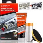 SageSunny Headlight Restoration Kit, Electric Restore Clarity and Brightness, Easy to Use, Prevents Re-damage from Sunlight Electric All-in-One Solution, for Cars, Trucks, Mortocycles Headlights