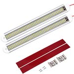 Intckwan (2 Pcs) Ultra-thin 12v Led Lights, 120 LEDs Car Interior Lights, Led Strip Light with Switch, Led Light Bar for Caravan van Campervan Motorhome Boat Kitchen Bathroom Bar