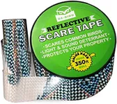 De-Bird Scare Tape, 350 ft Reflective Bird Deterrent, Dual Sided for Outdoor, Pigeon Control Easy Install Tape for Garden and Patio