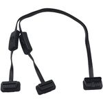 Duttek Switch Car OBD2 1 in 2 Splitter Cable，Ultra Slim Right Angle 16pin Male to Female Y Splitter Cord Diagnostic Extension Cable with Individually Power Switch 2FT/60cm (Two Switch)