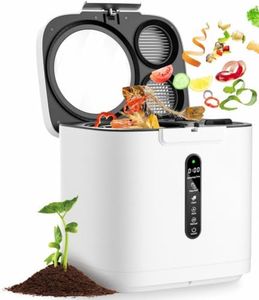 4L Electric Kitchen Composter, Large Smart Compost Bin with Visible Window | One-Touch Produces Dry Pre-Compost, LED Display, Odorless & Auto-Cleaning, Compact for Indoor Countertop