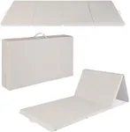 Best Choice Products 10ftx4ftx2in Folding Gym Mat 4-Panel Exercise Gymnastics Tumbling Workout Fitness Floor Mats w/Carrying Handles - Sand