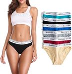 Women's Cotton Bikini Underwear For Women Stretch Brief Panties Multipacks Hipster Panty Regular & Plus Size, 0065-6p-a, X-Small