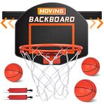 Basketball Hoop Indoor, 2024 Upgraded Moving Mini Basketball Hoop, Over The Door Basketball Hoop for Kids Adults, Basketball Toys Gifts for 5 6 7 8 9 10 11 12 Year Old Boys Girls