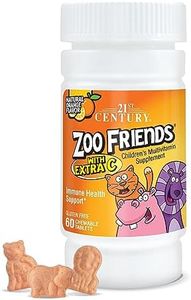 21st Century Zoo Friends with Extra C Chewable Tablets, 60 Count