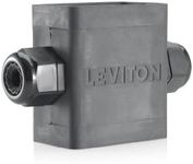 Leviton 3099F-2E Portable Outlet Box, Single-Gang, Extra Deep, Feed-Through Style, Cable Diameter 0.59-Inch, 1.000-Inch, Black