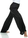 Danzcue Adult Pull-on Unisex Dance Pant, Black, S-M