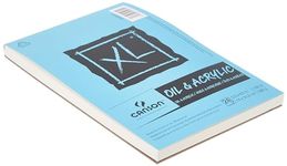 Canson XL Series Oil and Acrylic Paper, Foldover Pad, 5.5x8.5 inches, 24 Sheets (136lb/290g) - Artist Paper for Adults and Students