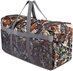 REDCAMP 96L Extra Large Duffle Bag Lightweight, Water Repellency Travel Duffle Bag Foldable for Men Women, Leaf Camouflage
