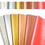 20x28 Inches Large Tissue Papers, 6 Popular Metallic Colored Tissue Paper for Gift Bags Crafts Packaging 60 Sheets Wrapping Tissue Paper Bulk for Flowers Graduation Wedding Christmas Birthday Party