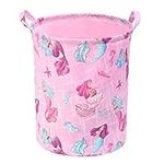 Miracle Baby Storage Bin,Canvas Fabric Collapsible Organizer Basket Large Sized,Organizer Basket for Laundry Hamper,Toy Bins,Gift Baskets, Bedroom, Clothes,Baby Nursery,40 x 35cm (Mermaid)