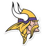 NFL Siskiyou Sports Fan Shop Minnesota Vikings Auto Decal 8 inch sheet Team Color