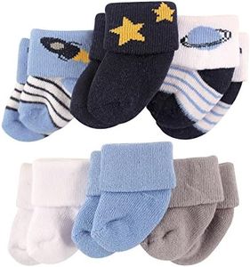 Luvable Friends Unisex Baby Newborn and Baby Socks Set, Space, 0-3 Months