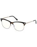 Eyeglasses Tom Ford FT 5546 -B 052 Shiny Dark Havana, Rose Gold/Blue Block Len