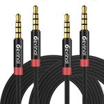 3.5mm TRRS Cable, Devinal 1/8" inch 4 Pole Auxiliary Cord, Aux Mini-Jack Stereo Nylon Braided Male to Male Cable 10 FT/ 3M (2 Pack)