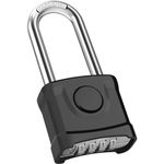 Large Heavy Duty Combination Padlock, [Long Shackle 8mm Thick] Diyife 54mm Locker Lock, 4 Digit Weatherproof Padlock, [One-Click Open] Combination Lock for Gym, Outdoor, Shed, Fence, Cabinet (Black)