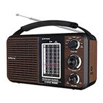 Shortwave Radio AM/FM/SW1-6 Radio Transistor Radio AC or Battery Operated with Best Reception USB/SD Port Big Speaker and Precise Tuning Knob & 3.5mm Earphone Jack