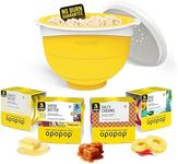 Opopop Microwave Popcorn - Variety 12-Pack Gourmet Popcorn Kit, Collapsible Silicone Popcorn Popper, Popcorn Maker, Gluten Free Snacks Variety Pack, BPA-Free and Dishwasher Safe (New Flavors)