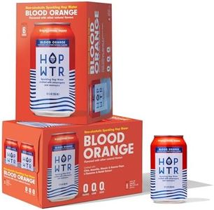 HOP WTR Sparkling Hop Water Blood Orange 12 Pack, Sugar Free, Low Carb Non Alcoholic Drinks, NA Beer, Adaptogen Drink, No Calories, Adaptogens & Nootropics for Added Benefits, 12 oz Cans