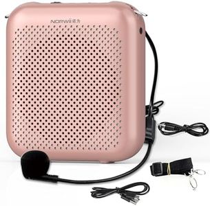 NORWII Mini Voice Amplifier Portable Rechargeable with Wired Microphone Headset & Waistband, Personal Voice Amplifier for Teachers, Presentation, Tour Guides, Meeting, Coaches, Rose Gold