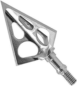 Muzzy One 100 Grain Machined Stainless Steel Ferrule 3-Blade Archery Broadhead, 3-Pack, Silver, .046" (283)