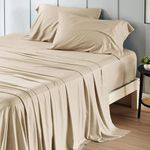 Edenwald Bed Sheet King Size Cotton - Pure Egyptian Cotton King Size BedSheet with Pillow Cover - Solid Taupe 600 Thread Count - Stain Resistant, Skin Friendly, Organic Cotton BedSheet