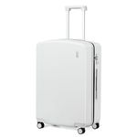 Hanke 24 Inch Checked Luggage with Wheels Lightweight PC Hard Shell Suitcases TSA Luggage Medium Size Travel Luggage Checked Bag Rolling Suitcase for Mens Women Luggage(Smoke White)