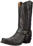 Stetson Mens 12-020-6124-3630 BL Biker Outlaw Eagle Black Size: 10.5 US / 9.5 AU