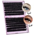 D Curl Lash Clusters Wispy Eyelash Clusters Thick Mink Eyelash Extensions Fluffy Cluster Eyelash Extensions 280Pcs Individual Lashes DIY at Home Beginners Friendly by JIMIRE(100D+120D,10-18MM)