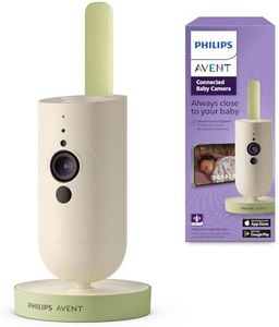Philips Avent Vigilabebés Conectado con App, cifrado Privado y Seguro, Audio, Zoom 2X, visión Nocturna, activación automática por Voz, intercomunicación Real, Nanas y Ruido Blanco (Modelo SCD643/26)